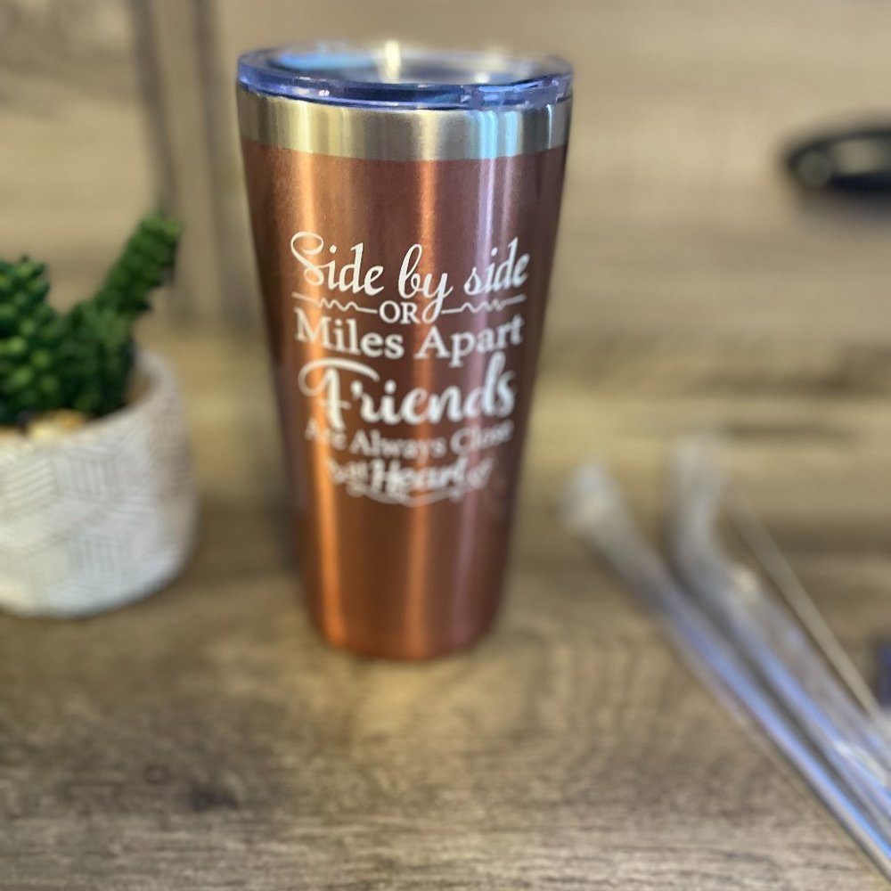 Rose Gold Tumblr "Side by side or miles apart friends are always close at heart - Picture 2 of 4